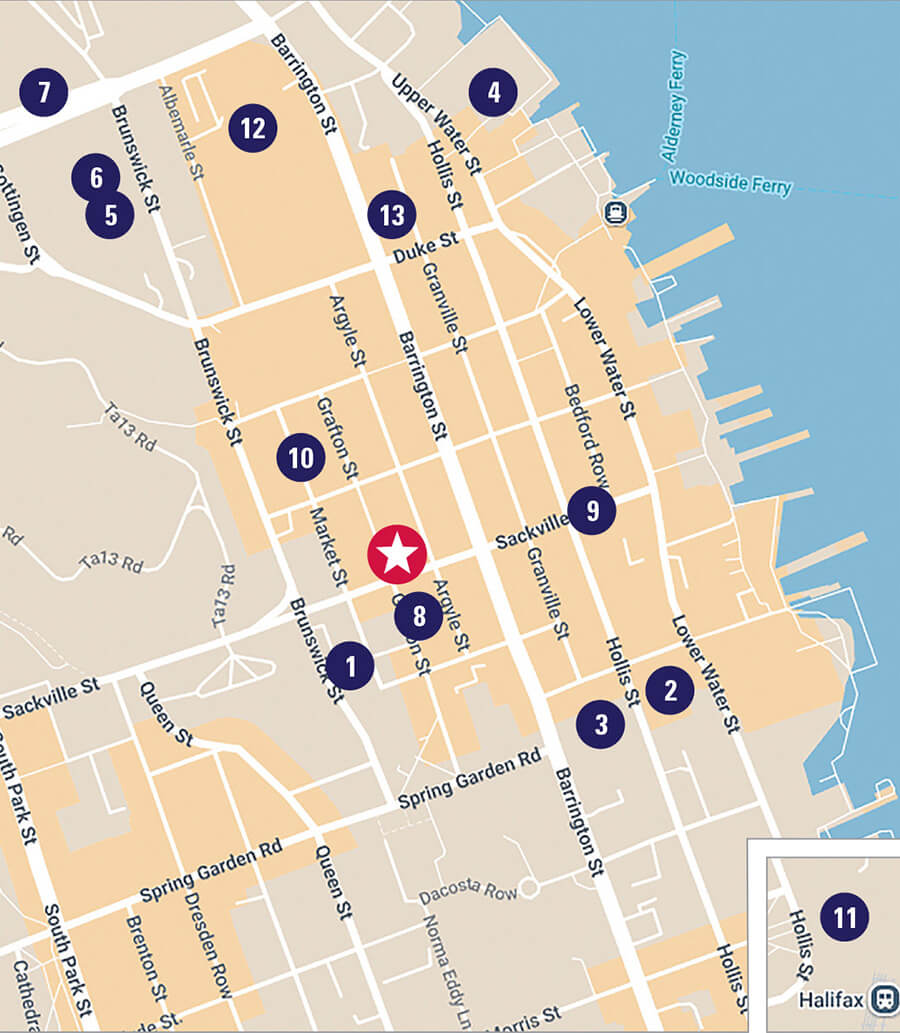 Halifax Hotel map