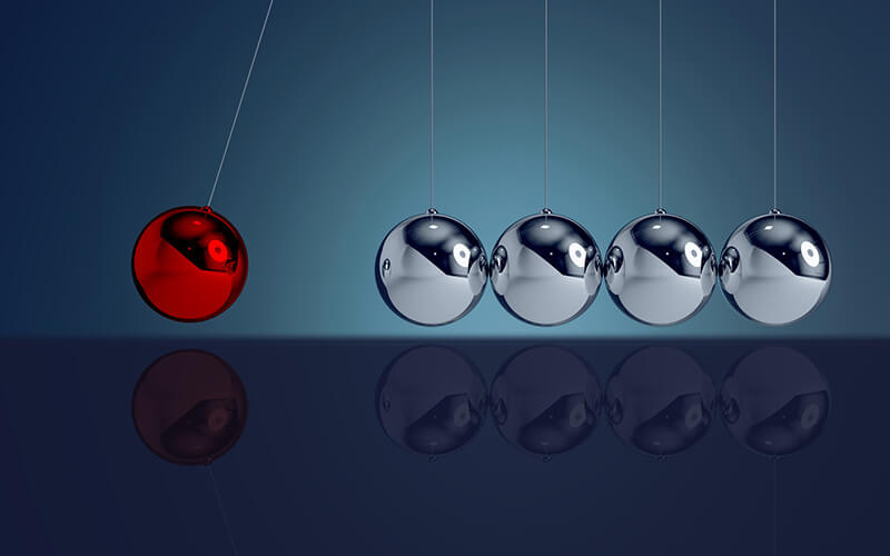 Marble poised to make an impact against other marbles