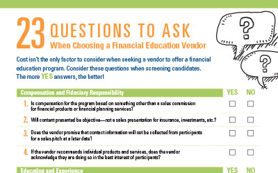 Questions for Financial Vendors